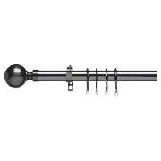 Unbranded 29mm Metal Pole with Ball finial 240cm Black