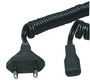 2m black coiled cord