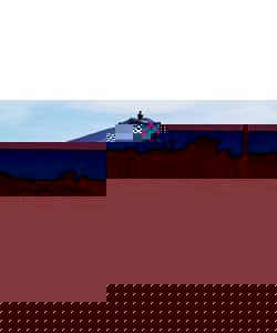 2m Blue FSC Hard Wood Parasol