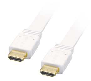 2m White Premium Flat HDMI Cable