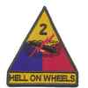 Unbranded 2nd Armoured Division `nd#39;Hell on Wheels`nd39; Badge
