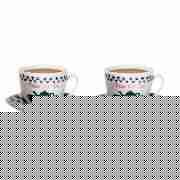 Unbranded 2pk Tesco time for tea cup and saucer set