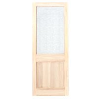 Unstained hardwood external mortise/tenon door with Flemish glass, Avoid storing next to any kind