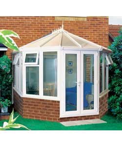 3.21m x 3.52m 4 Vent Victorian Dwarf Wall Conservatory