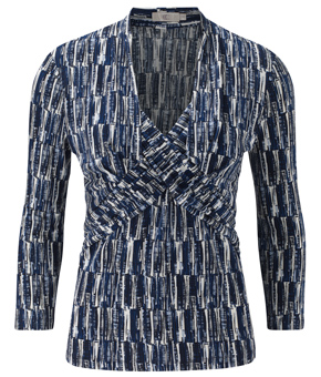 Unbranded 3/4 Sleeve Bookcase Print Top