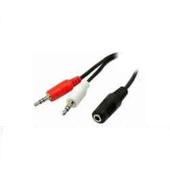 3.5mm Female To 2 x Male Jack Splitter Audio