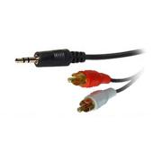 Unbranded 3.5mm Jack To 2 x RCA Phono Audio Cable Gold 15m