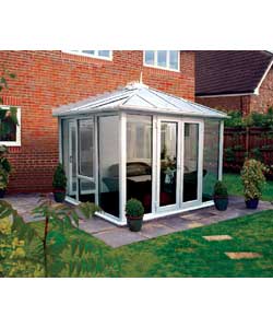 3.87m Edwardian Full Height Glass Panelled Conservatory