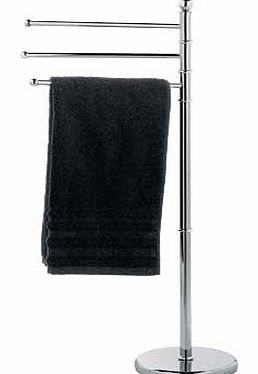 Unbranded 3 Arm Freestanding Towel Rail - Chrome