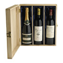 3 Bottles of Wine in Wooden Presentation Box