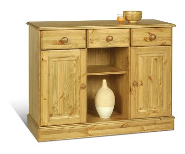 3 Door Width Open Dresser Base - Sherwood