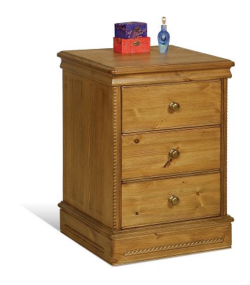 3 Drawer Bedside Chest - Chateau
