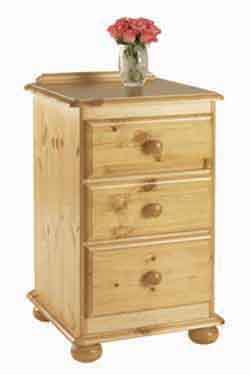 Tall 3 Drawer Bedside Cabinet from  the Corndell Country Cottage ranbe