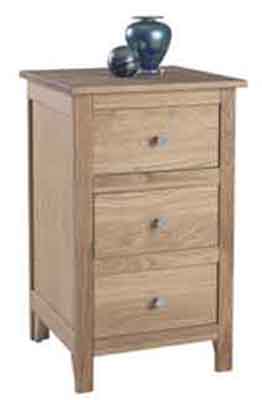 Oak Bedside with 3 Drawers from the Nimbus range