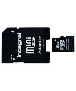 3 in 1 Mini Micro SD 2GB Memory Card USB