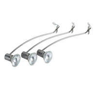 3 Light Cornice Set Stainless Steel Finish