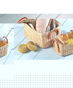 3 Natural Maize Storage Baskets