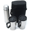 Unbranded 3 Pc Stainless Steel Flask Set with Carrying Case