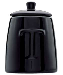 Unbranded 3 Piece Black Bergen Embossed Jars