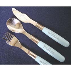 3 Piece Cutlery Set Blue
