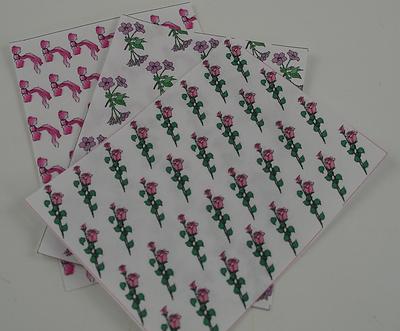3 Sheets of Dolls House Miniature Gift Wrap