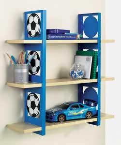 3 Shelf Unit - Football Blue