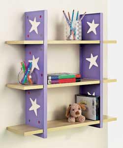 3 Shelf Unit - Lilac Stars