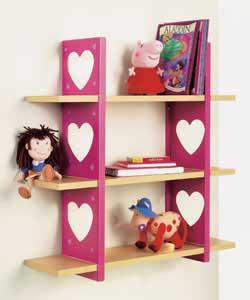 3 Shelf Unit - Pink Hearts