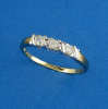 3 Stone Diamond Kiss Ring- Gtd 20 Points Diamond