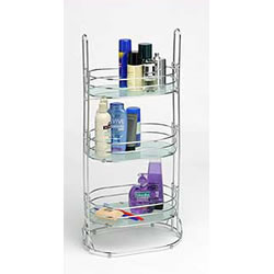 Keep your bathroom tidy with this stylish organiser With glass shelves Standard delivery charge of 