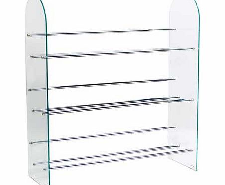 Unbranded 3 Tier Shelf Rack - Glass/Chrome