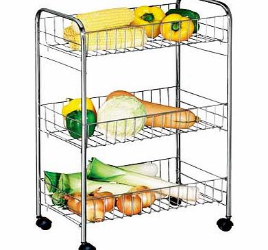 Unbranded 3 Tier Slim Kitchen Trolley