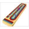 This cribbage board can be used by 2, 3 or 4 players and features a 121 hole continuous track. This 