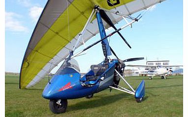 This is a unique opportunity to try something new and exciting. With thisexperience, you have thechance to take to the skies in a microlight -a vehicle designed eitherlike a hang-glider or small plane,with a smallengine and twoseats. It is com