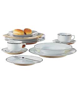 30 Piece Platinum Banded Dinner Set