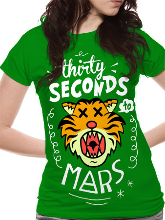 Unbranded 30 Seconds To Mars (Cartoon Tiger) T-shirt