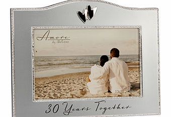 This fabulous simply designed 30 Years Together Pearl Wedding Anniversary 7 x 5 Photo Frame is the perfect gift to give a couple celebrating 30 years of marriage and makes the ideal place for them to display a photo of thetwo of them from their Pea