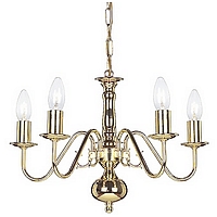 Unbranded 3006 5 - 5 Light Brass Plated Hanging Light