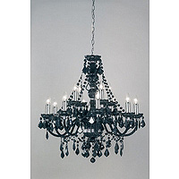 Unbranded 308 84BL - 12 Light Black Chandelier