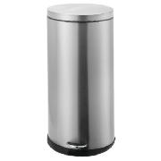 Unbranded 30L brushed stainless steel oval bin