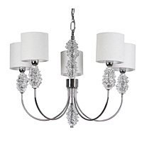 Unbranded 314 5CH - 5 Light Chrome and Crystal Hanging Light