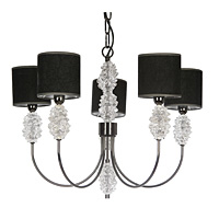 Unbranded 314 5TI - 5 Light Titanium and Crystal Hanging Light