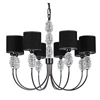 Unbranded 314 8TI - 8 Light Titanium and Crystal Hanging Light