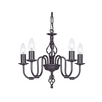 Unbranded 338 5BL - 5 Light Matt Black Hanging Light