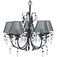 Unbranded 3435 5BK - 5 Light Black Hanging Light