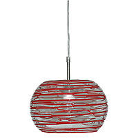 Unbranded 3447RE - Red Glass Pendant Light