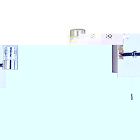 Gold plated wall fitting with an acid glass tubular shade. This fitting is IP44 rated and suitable f