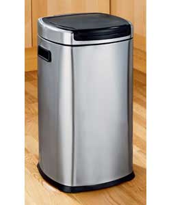 Unbranded 35 Litre Stainless Steel Square Touch Bin
