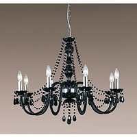 Unbranded 3588 8BK - 8 Light Black Glass Chandelier