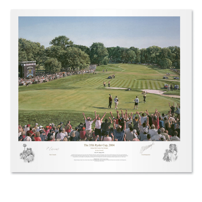 `The 35th Ryder Cup 2004` by Peter Cornwell - a limited edition of 500 prints signed by Colin